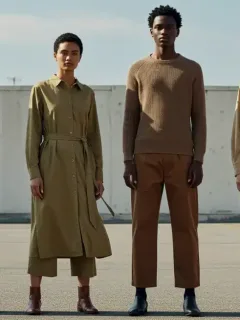 Models showcasing chic sustainable fashion from leading US brands
