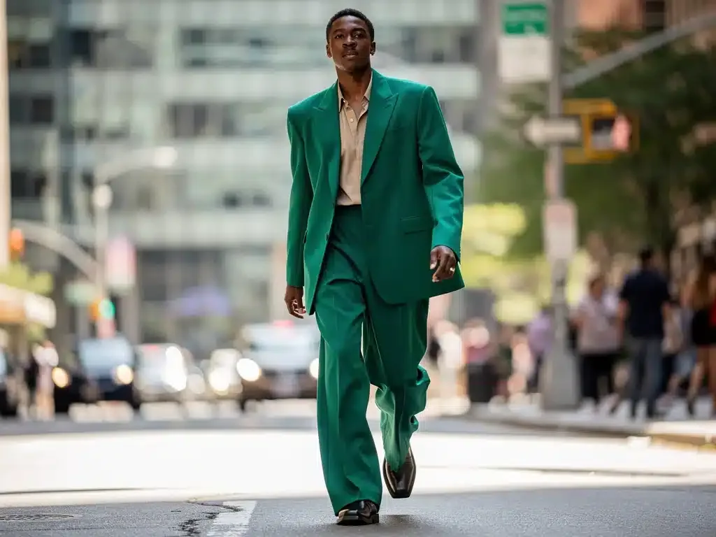 Modern oversized power tailoring in Spring 2026 urban fashion
