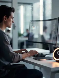 Focused individual using Pomodoro Technique for productivity in 2026