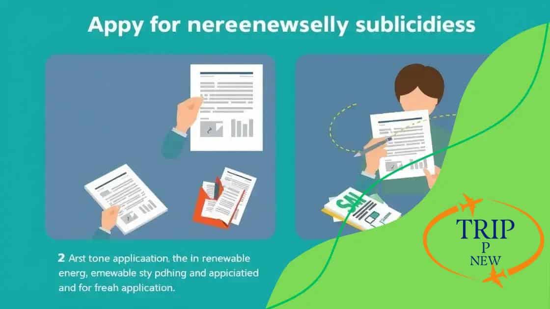 How to apply for renewable energy subsidies