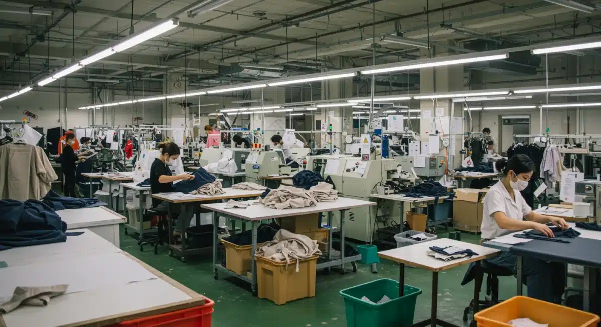 Ethical production facility of a sustainable US fashion brand