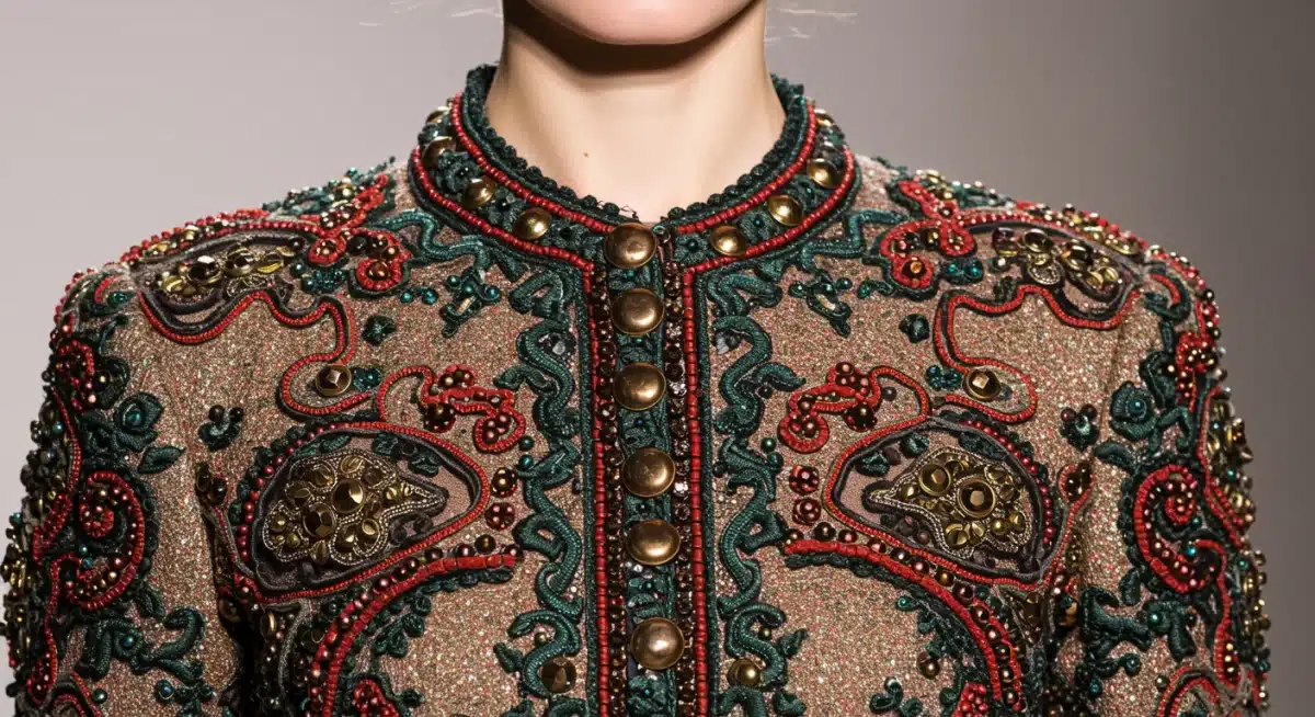 Intricate garment detailing from an emerging American designer's collection