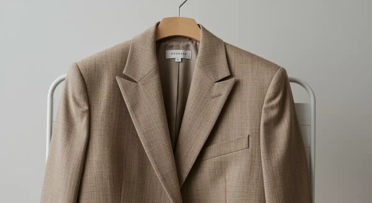 Tailored blazer representing a core smart wardrobe investment piece