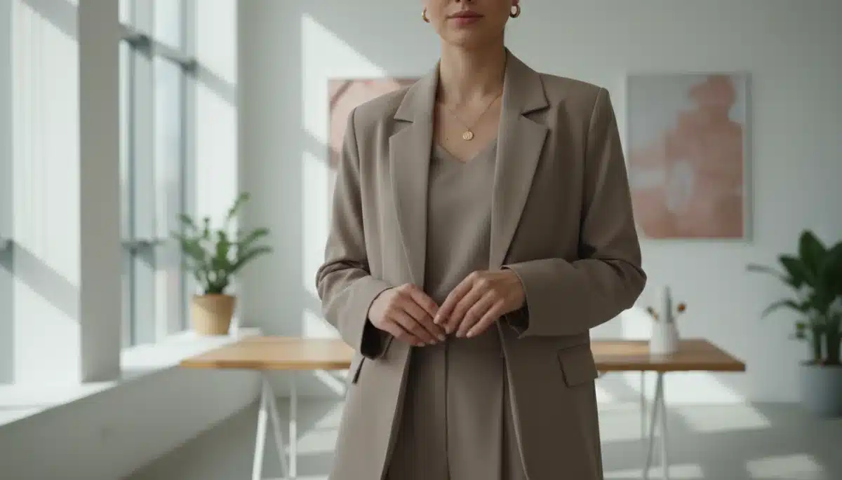 Tailored blazer and wide-leg trousers for modern workwear