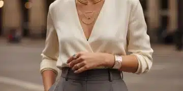 Elegant woman showcasing minimalist and bold Jewelry Trends 2026