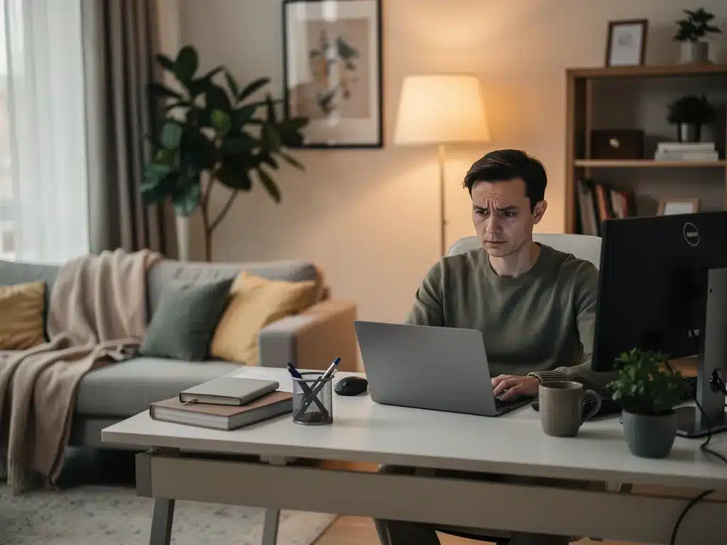 Professional working from a dedicated home office while maintaining boundaries between work and personal time